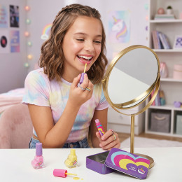 HappiHobbi Σετ Ομορφιάς με Θήκη Sparkle Love σε 2 Σχέδια Για 6+ Ετών