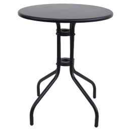 Τραπέζι Κήπου ArteLibre SOLIS Μαύρο Μέταλλο Φ60x70cm