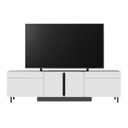 Έπιπλο Τηλεόρασης Arlen Megapap με led rgb Χρώμα Λευκό 180x32x50εκ.