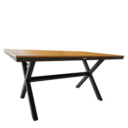 Τραπέζι Κήπου ArteLibre COMINO Καρυδί/Ανθρακί Αλουμίνιο/Polywood 150x90x74cm