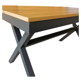 Τραπέζι Κήπου ArteLibre COMINO Καρυδί/Ανθρακί Αλουμίνιο/Polywood 150x90x74cm