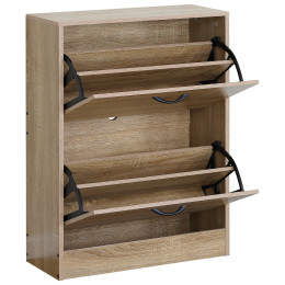 Παπουτσοθήκη ArteLibre BRANTLEY Δρυς Μοριοσανίδα 60x24x81cm