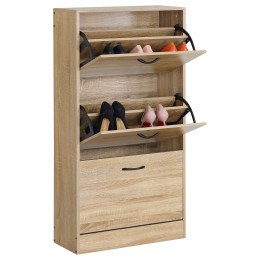 Παπουτσοθήκη ArteLibre BRANTLEY Δρυς Μοριοσανίδα 60x24x116cm