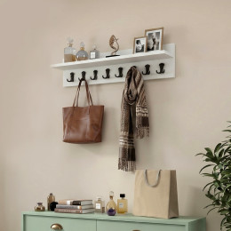 Κρεμάστρα Τοίχου Vettini Megapap Χρώμα Λευκό 100x12x20εκ.