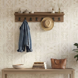 Κρεμάστρα Τοίχου Vettini Megapap Χρώμα Καρυδί 100x12x20εκ.