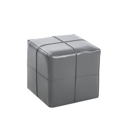 ENZO GREY PU ΣΚΑΜΠΟ 31X31X31εκ.