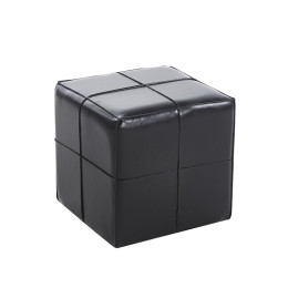 ENZO BLACK PU ΣΚΑΜΠΟ 31X31X31εκ.