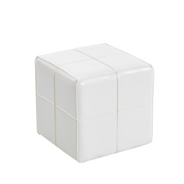 ENZO WHITE PU ΣΚΑΜΠΟ 31X31X31εκ.