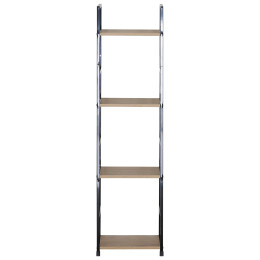 Ραφιέρα ArteLibre DARROW Με 4 Ράφια Δρυς/Μαύρο Μοριοσανίδα/Μέταλλο 29.1x23.5x112cm