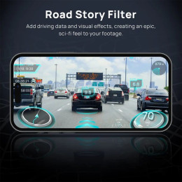 70mai Dash cam 4k Omni 360° + Reaview Full View With Dual Sony Starvis 2, ai 2.0 & 4g lte (X800-2)