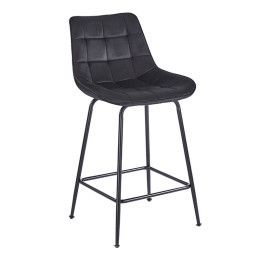 ERMINA BLACK VELVET ΥΦΑΣΜΑ 64εκ. ΣΚΑΜΠΟ ΜΕΤΑΛΛΙΚΟ 49X50X64-94εκ.