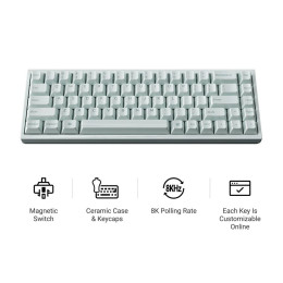 Keychron q16 he (Q16hw-l1) qmk Ceramic Custom Hall Effect  Keyboard rgb Lime Switch 65% us Green