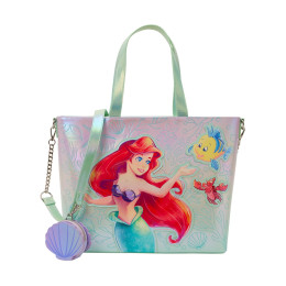 Loungefly Disney: the Little Mermaid - Ariel & Flounder Tote bag With Coin bag (Wdtb3509)
