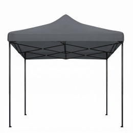 Κιόσκι - Gazebo Bari Megapap Πτυσσόμενο Μεταλλικός Σκελετός - Αδιάβροχο Ύφασμα Χρώμα Γκρι 3x3x3,10m.