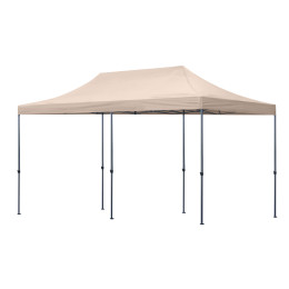 Κιόσκι - Gazebo Bari Megapap Πτυσσόμενο Μεταλλικός Σκελετός - Αδιάβροχο Ύφασμα Χρώμα της Άμμου 3x6x3,27m.