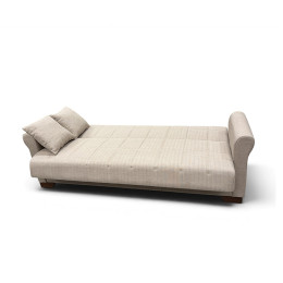 VAVEL LIGHT BROWN ΥΦΑΣΜΑ 3ΘΕΣΙΟΣ ΚΑΝΑΠΕΣ/ΚΡΕΒΑΤΙ ΜΕ ΑΠΟΘ.ΧΩΡΟ 216X85X80εκ.