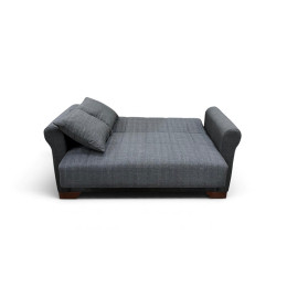 VAVEL DARK GREY ΥΦΑΣΜΑ 2ΘΕΣΙΟΣ ΚΑΝΑΠΕΣ/ΚΡΕΒΑΤΙ ΜΕ ΑΠΟΘ.ΧΩΡΟ 156Χ85Χ80εκ.