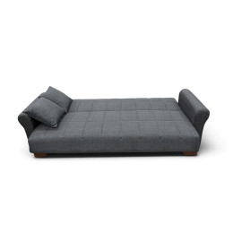 VAVEL DARK GREY ΥΦΑΣΜΑ 3ΘΕΣΙΟΣ ΚΑΝΑΠΕΣ/ΚΡΕΒΑΤΙ ΜΕ ΑΠΟΘ.ΧΩΡΟ 216X85X80εκ.