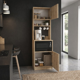 Έπιπλο Κουζίνας Tuco 1 Megapap Χρώμα Sapphire oak 53,8x40x180εκ.