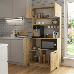 Έπιπλο Κουζίνας Tuco 2 Megapap Χρώμα Sapphire oak 90x40x180εκ.