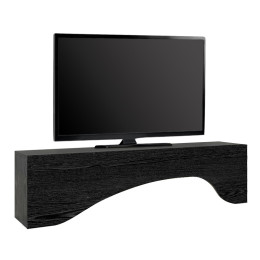 Έπιπλο Τηλεόρασης Mara Megapap με led Χρώμα Sencron Black 150x31,4x40εκ.