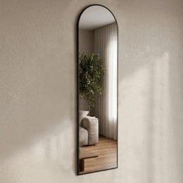 Καθρέπτης Δαπέδου - Τοίχου Agalu Μegapap Χρώμα Sencron Black 40x150εκ.