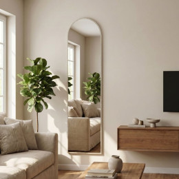 Καθρέπτης Δαπέδου - Τοίχου Agalu Μegapap Χρώμα Travertine 40x150εκ.