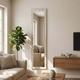Καθρέπτης Δαπέδου - Τοίχου Lalu Μegapap Χρώμα Travertine 40x150εκ.