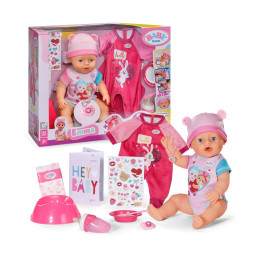 Zapf Creation: Baby Born Emma Interactive Doll With Accessories & Romper (43cm) (840504)