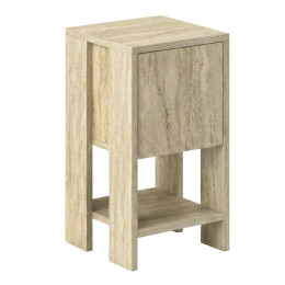 Κομοδίνο ema Megapap Χρώμα Travertine 30x30x55εκ.