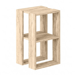 Κομοδίνο - Τραπεζάκι Βοηθητικό Lonie Megapap Χρώμα Travertine 34x30x55εκ.