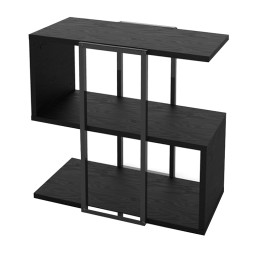 Τραπεζάκι Βοηθητικό Homia Megapap Χρώμα Black Wood 56x25x56,5εκ.
