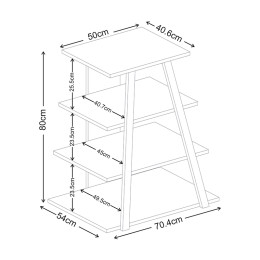 Έπιπλο Τηλεόρασης Lyno Megapap Χρώμα Γκρι Ρετρό 70,4x54x80εκ.