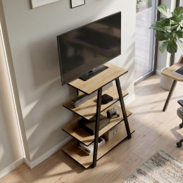 Έπιπλο Τηλεόρασης Lyno Megapap Χρώμα Sapphire oak 70,4x54x80εκ.