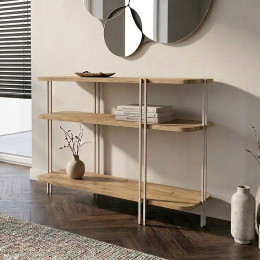 Κονσόλα Notus Megapap Χρώμα Sapphire oak 92x34,5x75εκ.