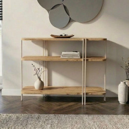 Κονσόλα Notus Megapap Χρώμα Sapphire oak 92x34,5x75εκ.