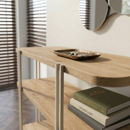 Κονσόλα Notus Megapap Χρώμα Sapphire oak 92x34,5x75εκ.
