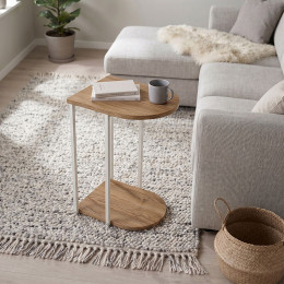 Τραπεζάκι Βοηθητικό Roya Megapap Χρώμα Καρυδί ud 41,5x32x56εκ.