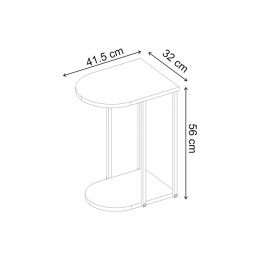 Τραπεζάκι Βοηθητικό Roya Megapap Χρώμα Καρυδί ud 41,5x32x56εκ.