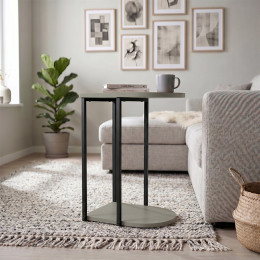 Τραπεζάκι Βοηθητικό Roya Megapap Χρώμα ash Green 41,5x32x56εκ.