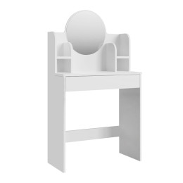 Τουαλέτα με Καθρέπτη Idis Megapap Χρώμα Λευκό 74,8x34,8x135εκ.
