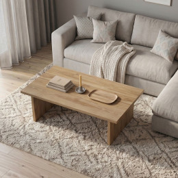 Τραπεζάκι Σαλονιού Loana Megapap Χρώμα Καρυδί ud 120x70x40εκ.