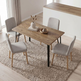 Τραπέζι Xana Megapap Χρώμα Sepet oak 120x70x77,5εκ.