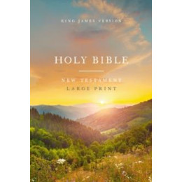 Kjv Large Print Outreach new Testament Bible, Scenic Softcover, Comfort Print