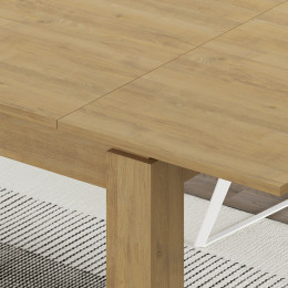 Τραπέζι Tolmen Megapap Επεκτεινόμενο Χρώμα Sapphire oak 120/170x80x75εκ.