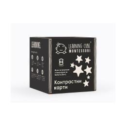 K-Toyz Montessori Cubes: Baby High Contrast Cards (Black and White) 0-6m (Bulgarian Language) (lc-047)