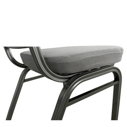 Καρέκλα Catering ArteLibre AUREVIA Γκρι/Ασημί Ύφασμα/Μέταλλο 57x40x93cm
