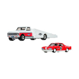 Mattel hot Wheels Premium: car Culture Team Transport - '66 Chevrolet Corvair Yenko Stinger & '72 Chevy Ramp Truck Camion a Rampe Vehicles (Jhx91)