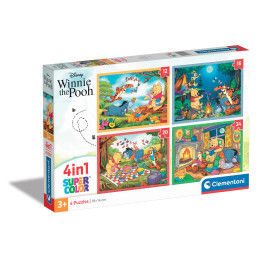 Clementoni Παζλ 4 σε 1 Super Color Disney Winnie The Pooh