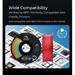 Creality en-Pla+ Blue Ender 3d Printer Filament Strength 34mpa Bend 77mpa 1 kg Spool1.75